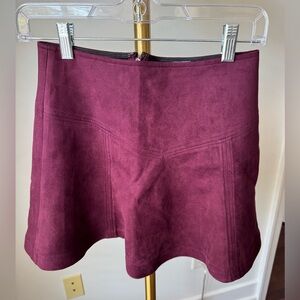 EUC Jack by BB Dakota Burgundy Suede Mini Skirt